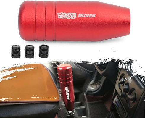 muge racing 3.5inch Aluminum Alloy Shift Knob, Heavy Duty Car Gear Lever Stick Shifter Handle fit Most Automatic Manual Vehicle Red...