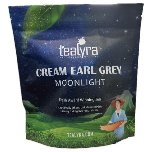 Tealyra - Cream Earl Grey Moonlight - Luxurious Loose Leaf Black Tea - Citrusy Bergamot with French Vanilla - All Natural, Medium Caffeine, 200g (...