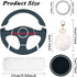 9 Pieces Fluffy Steering Wheel Covers Set, YSLSLOO Furry Steering Wheel Cover for Women Fashion Steering Wheel Cover Soft Steering Wheel Protector...