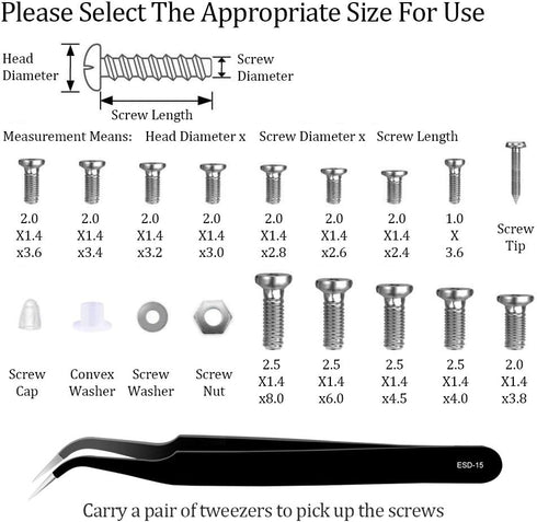 Upgraded Eyeglass Repair Kit, Eye Glasses Repairing Tools with Precision Screwdriver Set, Various Screws, Nose Pads, Temple Tips Sleeve Retainer S...