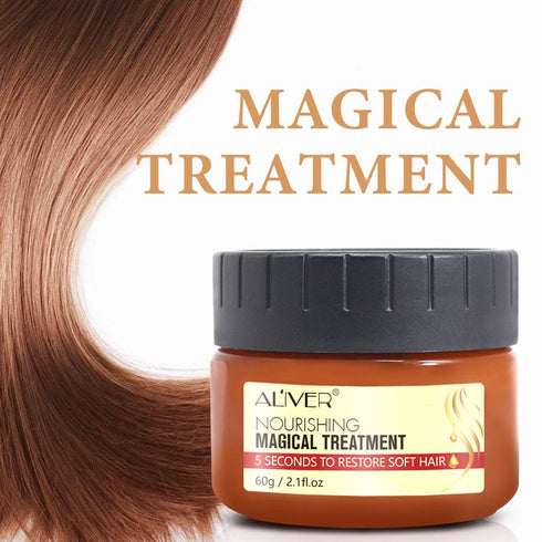 Magical Keratin Hair Treatment Mask, 2pcs Advanced Molecular Hair Roots Professtional Hair Conditioner, 5 Seconds to Restore Soft Hair, Deep Suita...