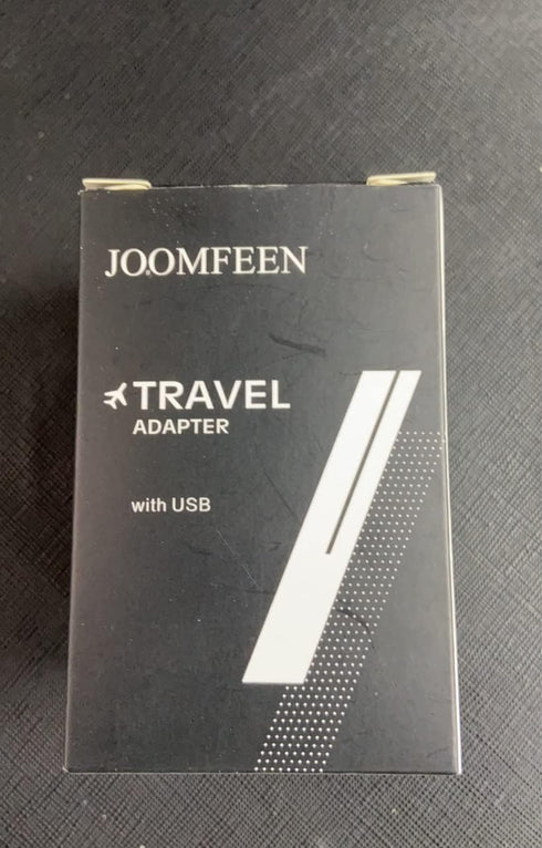 Travel Adapter, JOOMFEEN Worldwide All in One Universal Power Wall Charger AC Power Plug Adapter with Dual USB Charging Ports for USA EU UK AUS Ce...
