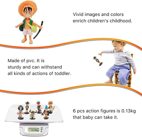 Action Figures, 6 PCS Anime Figurines, 2.8 inch PVC Mini Hero Statue as Cake Topper Decorations, Gift for Kids in Birthday Party, Christmas Day, E...