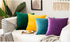 Throw Pillow Cover Velvet Purple - 18 x 18 Inch Pillow Cushion Cover - Set of 2 Square Eggplant Cushion Case, Gift for Sofa, Chair, bedroom and No...