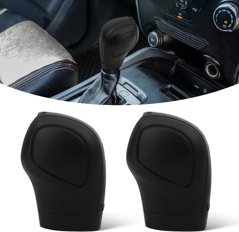 2 Pcs Black Fashionable Gear Shift Knob Covers for Most Cars, Comfortable Waterproof Sweat-proof Silicone Gear Lever Cover, Anti-Slip Protective C...