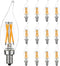 LiteHistory E12 led Bulb Dimmable 6W Equal 60 Watt LED Light Bulbs 2700K AC120V led Edison Bulb CA10 CA11 led Candelabra Bulb for Chandelier Light...