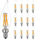 LiteHistory E12 led Bulb Dimmable 6W Equal 60 Watt LED Light Bulbs 2700K AC120V led Edison Bulb CA10 CA11 led Candelabra Bulb for Chandelier Light...