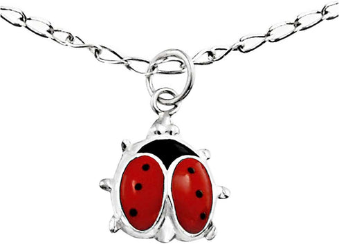 Bling Jewelry Garden Red Ladybug Queen Bumble Bee Charm Anklet Link Ankle Bracelet For Women Teens 14K Gold Plated .925 Sterling Silver Adjustable...
