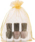 HRX Package 100pcs Gold Organza Gift Bags, 4 x 6 inch Candy Mesh Drawstring Favor Bags Jewelry Pouches for Christmas Wedding Party...