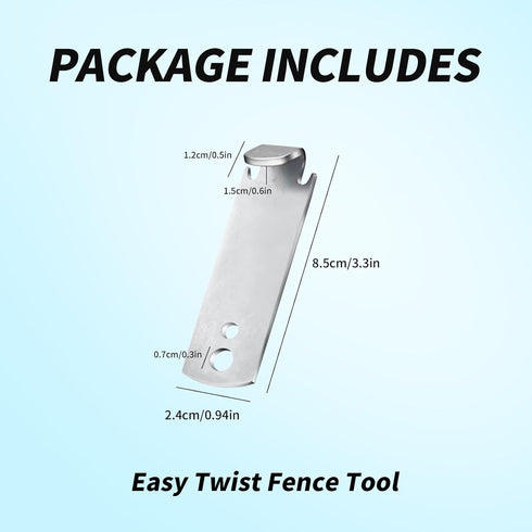 Fence Wire Twister for T Post Clips Fencing Tools Strong and Easy to Use Fencing Tool Barb Wire Fence Tools Time Saver for Twisting Wire Strong En...