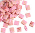 Pink Imperial Jasper Stone Tila Beads 5x5mm Square 2-Hole Spacer Beads for DIY Bracelet Earring Making 15"/Strand...