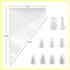 Disposable Cake Decorating Bags Set of 100 - White 14 Inch Round Piping Bags for Cakes, Cupcakes, Cookies, Chocolate, Pie...