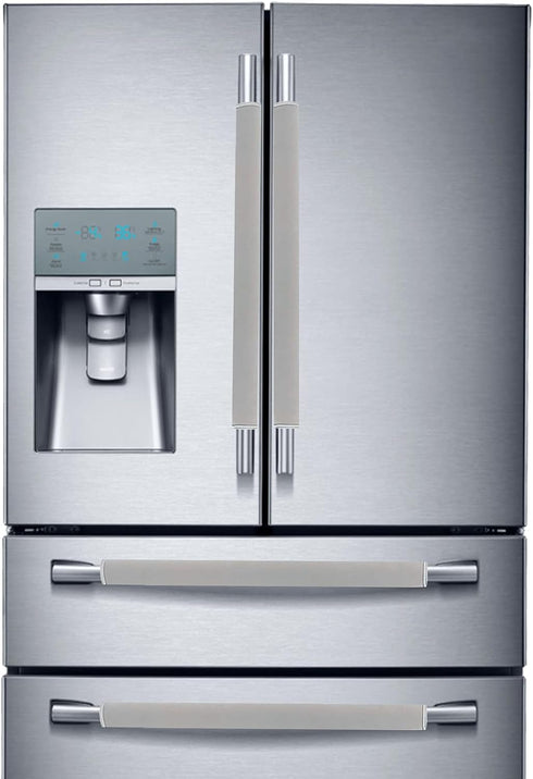 Miaowater 4 PCS Refrigerator Door Handle Covers Kitchen Appliance Decor Handles Anti-Skid Anti-Static Protector Fridge, Dishwasher Oven Keep Off Fingerprints,Food Stains (Grey)