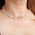 XUUU Choker Necklace for Women Men Infinity Charm Plated 14k Gold Tumbled Clear Quartz Natural Energy Healing Crystals and Gemstones Necklaces...