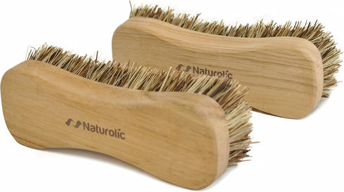 All-Natural Wooden Scrub Brush Set | Wooden Handle | Palmyra Bristle Brush for Cleaning | Eco Friendly Cleaning Products | Scrub Brush Set of 2...