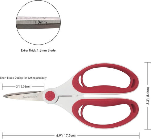 Precision Detail Paper Cutting Craft Scissors, Small Embroidery Sewing Scissors, Sharp Small Blade for Detail Cutting, Ergonomic Comfortable Handl...