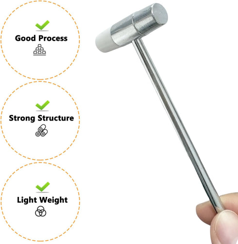 Small Hammer, Lightweight Mallet with Plastic Head and Metal Head, Small Size Craft Hammer for Toy Building Projects, Jewelry, Watch, Tuning, Wood...