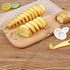 2 Set Tornado Spiral Potato Cutter Manual Slicer, Fry Vegetable Spiralizer Chips Maker with 4 stainless steel Sticks...