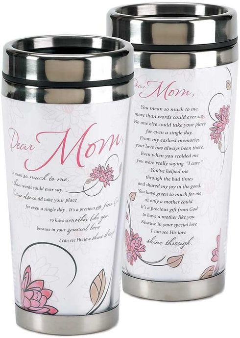 Dear Mom His Love Shines Through 16 Oz. Stainless Steel Insulated Travel Mug with Lid...