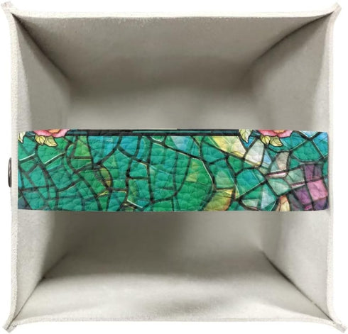 Butterfly Rose Print Tissue Case Cover Square, Waterproof Tissue Box Cover for Home Office, Foldable Kleenex Tissues Cube Boxes with Bottom Belt, ...