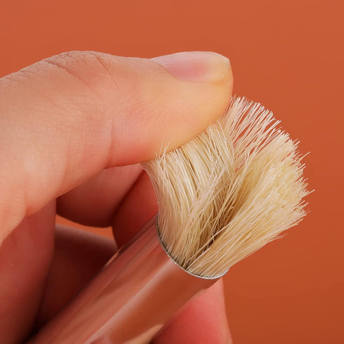 6 Pieces Stencil Brush, Natural Bristle Paint Brushes Nylon Hair Brush Bristle Art Brush Wooden Stencil Brushes for Acrylic Painting Oil Painting ...