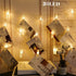 Dopheuor LED Photo Clip Copper String Lights Starry Fairy Warm Yellow Lights Battery Powered for Hang Pictures Cards Bedroom Wall Decorations Chri...