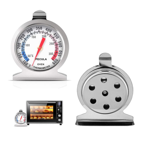 Hanging Oven Thermometer Large Dial Oven Thermometer 50-300°C/100-600°F Accurate Temperature Gauge for Gas Electric Oven Instant Read Numbers Stai...