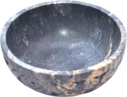 Nirvana Class - Soapstone Scrying and Smudge Bowl (Scrying - Bowls & Mirrors) (4 Inch) From India...