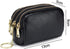 Andy's Orchids Small Wallet, Leather Coin Purse, 3 Zippered Pocket Change Pouch Wallet, Large Capacity Female Purse With Key Ring for Women Men, S...