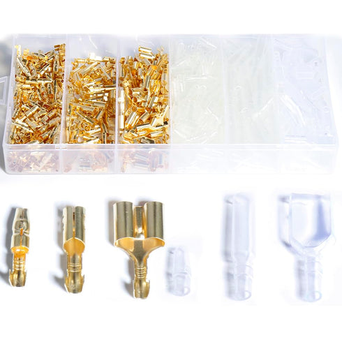 4.0mm Diameter Bullet Terminals Docking Quick Connector Insulating Sleeves Car Cold Cable Wire Brass Electrical Crimping Plug...