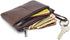 Women Genuine Leather Coin Pouch Zip Mini Purse Wallet Key Chain 3 Zipper...