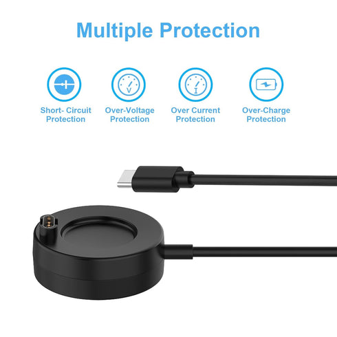 COSOOS 2-Pack USB-C Charging Cables for Garmin Charger Cable Stand, 1m Long & 30cm Short Watch Charging Dock Station for Garmin Fenix 7 6 5, Vivoa...
