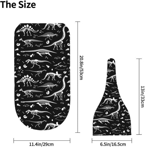 Baby Newborn Swaddle Blanket with Beanie Hat- Black and White Dinosaur Skeleton Pattern Receiving Blanket Sleep Sack for Girls Boys Infant Gifts...