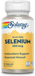Solaray Yeast Free Selenium 200mcg, Selenium Capsules for Healthy Thyroid Function & Immune Support, High Absorption Supplement, Vegan, 90 Serving...