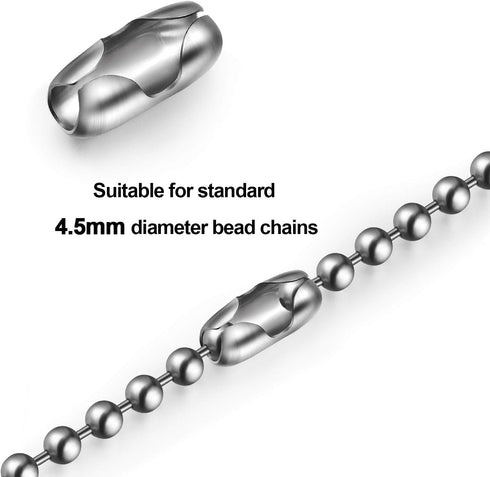 Pangda 20 Pack Replacement Vertical Roman Roller Blind Ball Chain Cord Connector Clips (Stainless Steel)...