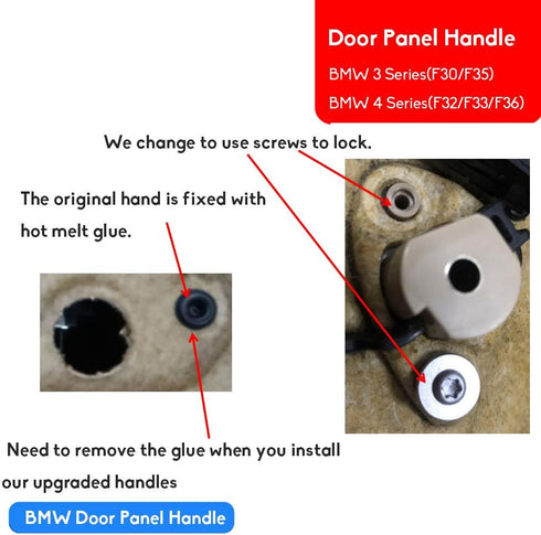 Jaronx Compatible with BMW 3 Series 4 Series Door Handle, Driver Side Left Front Inner Door Pull Handle Replacement (Compatible with BMW 320i,328i...