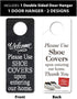 Mediz Foldable Shoe Cover Holder (Red) with Bonus: 1 Door Hanger Double Sided - Please Use Shoe Covers...