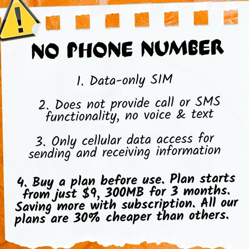 3G/4G Data Only SIM Card, SIM Card for IoT Devices Security Cameras, Hunting Trail Cameras, GPS Trackers, or Tablets - No Contract, Data Only, No ...