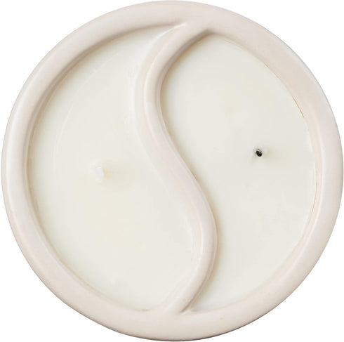 Paddywax Candles YY1004Z Yin & Yang Collection Scented Candle, 11-Ounce, White - Black Salt | Teakwood...