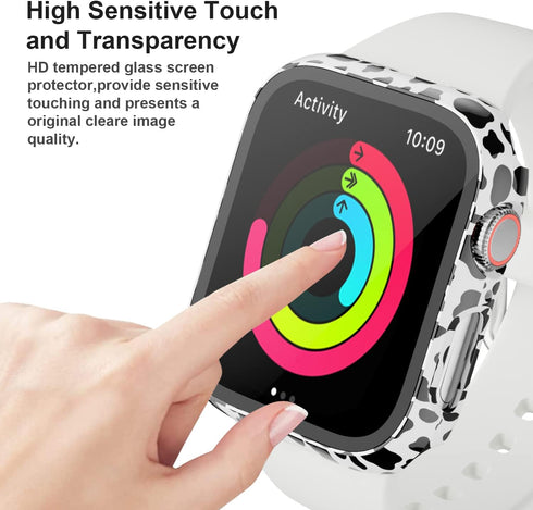 Haojavo 14 Pack Case with Tempered Glass Screen Protector for Apple Watch Series 9 8 7 45mm, PC Hard Ultra-Thin Slim Fit Scratch Resistant Bumper ...