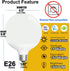 ILC G120 LED Large Globe Light Bulbs 15W, Work with Alexa, ? 4.72 inch, 150W Equivatlent, Color Temprature Turnable 2700K-6000K, CRI>95+, E26 Base...