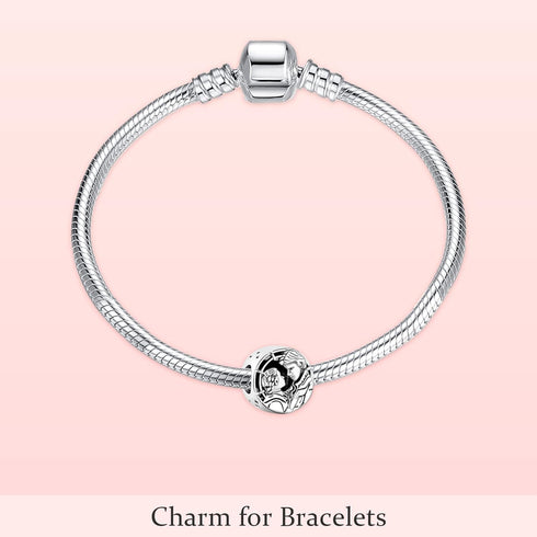 Han Solo & Princess Leia Kiss Charms 925 Sterling Silver Openwork Bead for Bracelets...