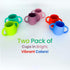 Silicone Baby Cups for Baby or Toddler 2 Pack Flexible Food-Grade Safe BPA Free with Easy-Grip Handles for Self-Feeding Training...