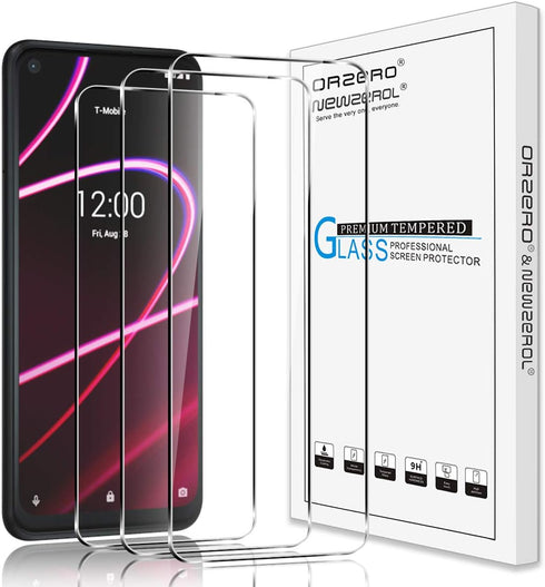 Orzero (3 Pack) Tempered Glass Screen Protector Compatible for T-Mobile Revvl 5G 2020 Release (Not Fits for T-Mobile REVVL V+ 5G 2021), 9 Hardness...