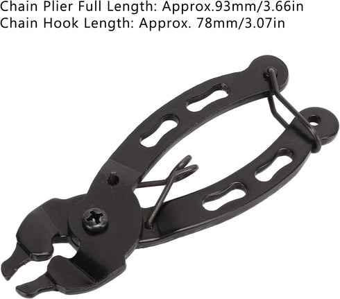 Chain Plier, Steel Bike Chain Link Tool Chain Plier with Hook Quick Release Removal Installation Tools...