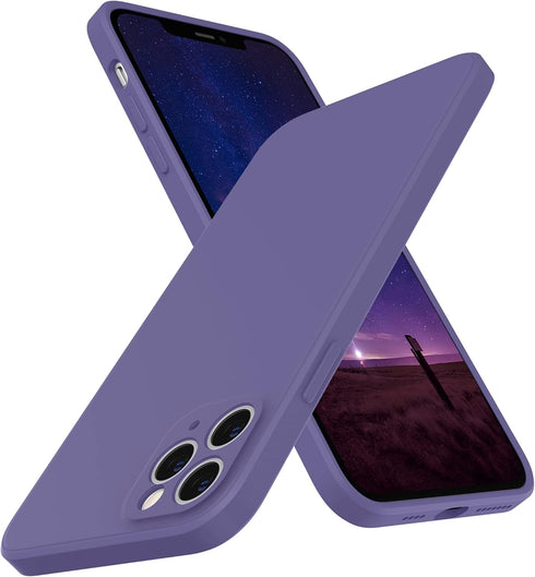 SURPHY Square Design for iPhone 11 Pro Case with Camera Protection, Straight Edges Liquid Silicone Phone Case for iPhone 11 Pro 5.8 inches, Iris P...