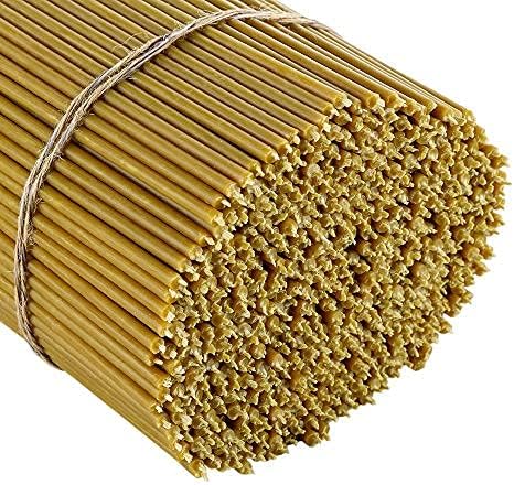 Danilovo Pure Beeswax Candles - Honey-Scented, Decorative Thin Taper Candles - Ideal for Birthday Decoration or Church Prayers - Drip Free, Tall &...