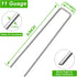 25pcs 6 Inch Garden Landscape Staples 11 Gauge Galvanized Lawn Stakes, Heavy Duty Sod Pins for Fences, Lawns, Weed Barriers, and Landscape Fabrics...