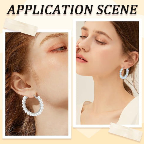 1 Box 30 Pairs 3 Style Hoop Earring Findings Round Earring Beading Hoops Silver Hypoallergenic Stainless Steel Large Earrings Open Dangle Earring ...