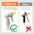 Garden Hose Nozzle, Upgrade 100% Heavy Duty Metal High Pressure Water Hose Nozzle with 4 Spray Patterns Rotating for Outdoor Lawn & Garden Waterin...